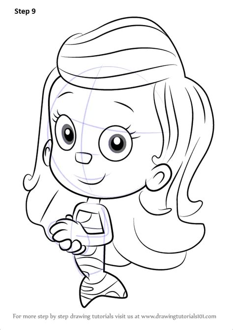 Learn How To Draw Molly From Bubble Guppies Bubble Guppies Step By