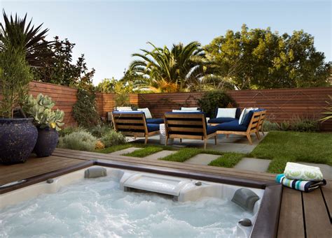 Hot Tub With Ipe Surround Deck Contemporary Pool San Francisco