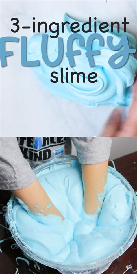 Easy 3 Ingredient Fluffy Slime Recipe Sensory Play Slime For Kids