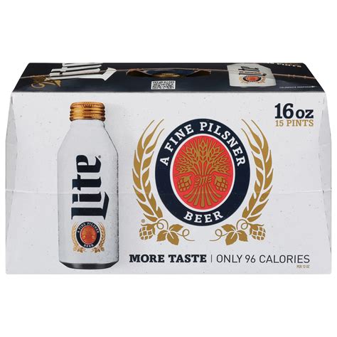 Miller Lite Beer 16 Oz Resealable Aluminum Bottles Shop Beer At H E B