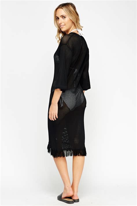 Mesh Beach Long Cover Up Just 6