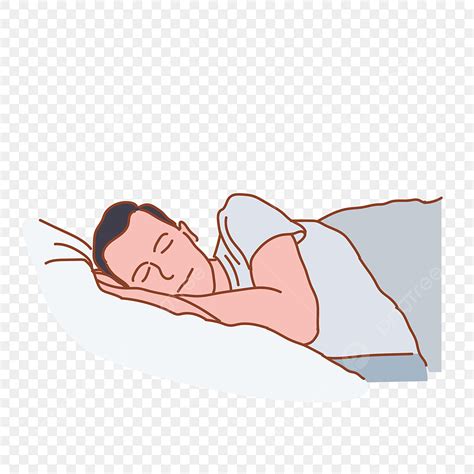 Handsome Man Face Vector Hd Png Images Handsome Man Sleeping In Bed Concept Illustration One