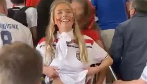 Female England Soccer Fan Could Be In Big Trouble For Flashing Fans Following World Cup Draw Vs