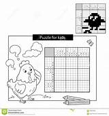 Chick Worm Crossword Puzzle Japanese Children Game School Answer Coloring Kids Book Vector Illustration Preview sketch template
