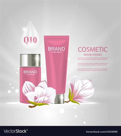 Design Poster For Cosmetics Product Advertising Vector Image
