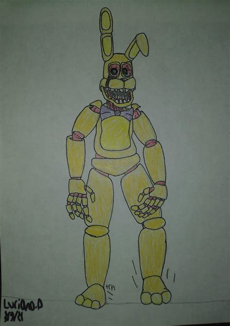 Into The Pit Spring Bonnie Drawing Rfivenightsatfreddys