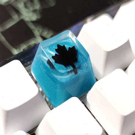 Customized Rainbow 6 Black Ice Keycap Oem R4 Blue Resin Key Cap