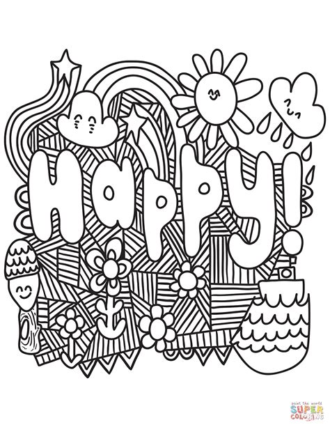 Happy Coloring Page Free Printable Coloring Pages