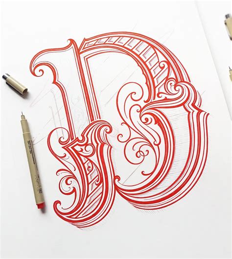 Letter D For A New Print Project Gothic Lettering Chicano Lettering