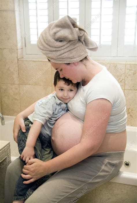 Pregnant Mother And Son Stock Image M805 1058 Science Photo Library