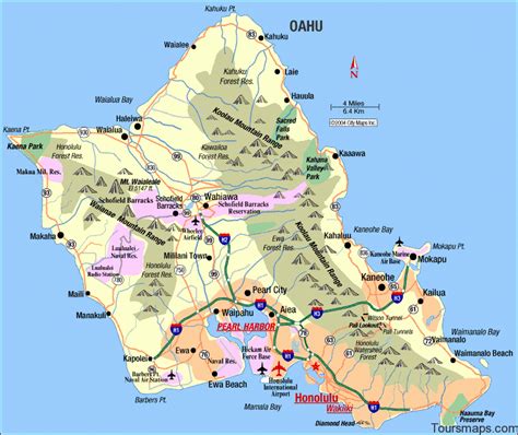 Oahu Map And Travel Guide ToursMaps Com