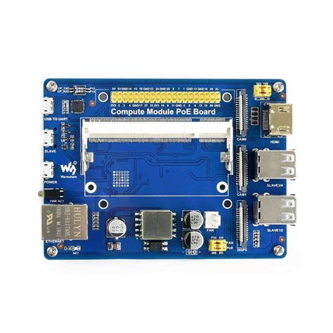 Buy Waveshare Compute Module Io Board With Poe Feature Composite Breakout Board For Developing