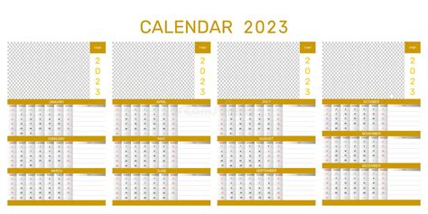 Wall Calendar Template Design For 2023 Year Template For Annual