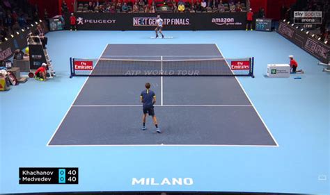 To win a point during a tennis match you must hit the ball inside the white lines. Next Gen ATP Finals: Court change baffles fans... 'where ...