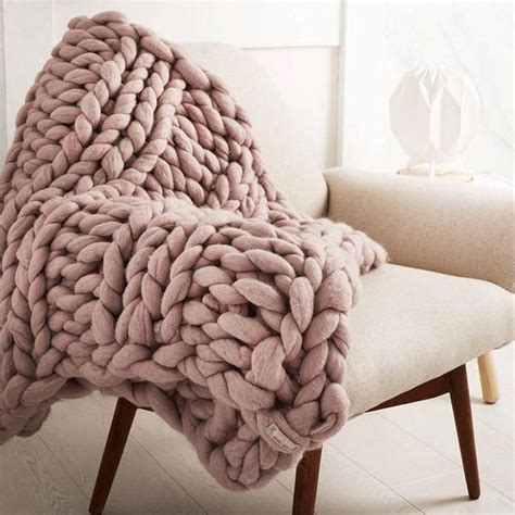 Super Comfy Adorable Chunky Knit Blanket Inspire Uplift Knitted