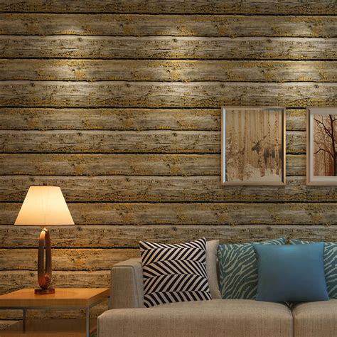 Thickened Printed Striped Wood Grain Wallpaper Wallcovering Bvm Home