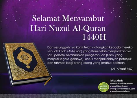 There are 246 days left in the year. Salam Nuzul Al-Quran 1440H - AFE Audio, Visual and ...