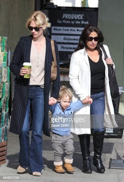 January Jones And Her Son Xander Dane Jones Are Seen Going Shopping