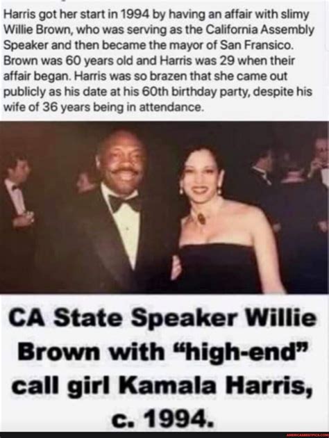Harris Got Her Start In 1994 By Having An Affair With Slimy I Willie