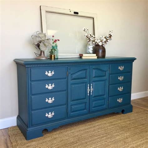 Our media dresser design was inspired by years of living with a television, cable box, and various electronic devices sitting on top of the bedroom dresser. Blue Dresser - 12 Drawer Dresser - Bedroom Furniture ...