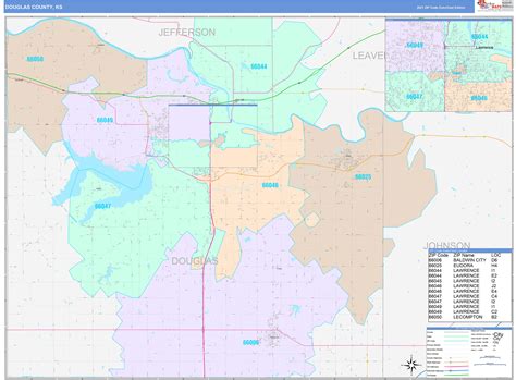 Douglas County Co Wall Map Color Cast Style By Marketmaps Images And