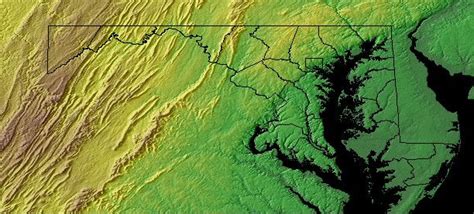 Topographical Maps Of The Staes Topographic Map Maryland Map