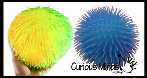 Set Of 2 Jumbo 8 Puffer Balls Multi Color Tie Dye Swirl Sensory Therapy Fidget Stress Balls