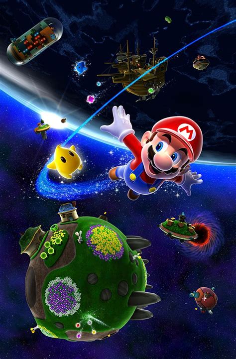 Super Mario Galaxy Poster Super Mario Galaxy Mario Games Galaxy Poster