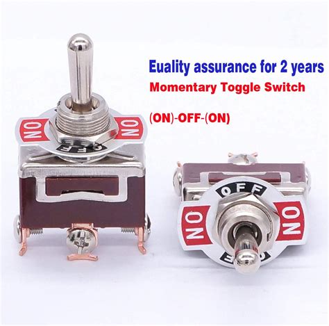 2pcs Momentary Switch Toggle Rocker Heavy Duty With Boot For 20a 125v