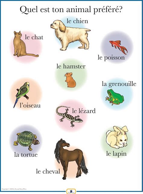 Nicknames inspired by animal and cartoon characters. French Pets Poster - Italian, French and Spanish Language ...