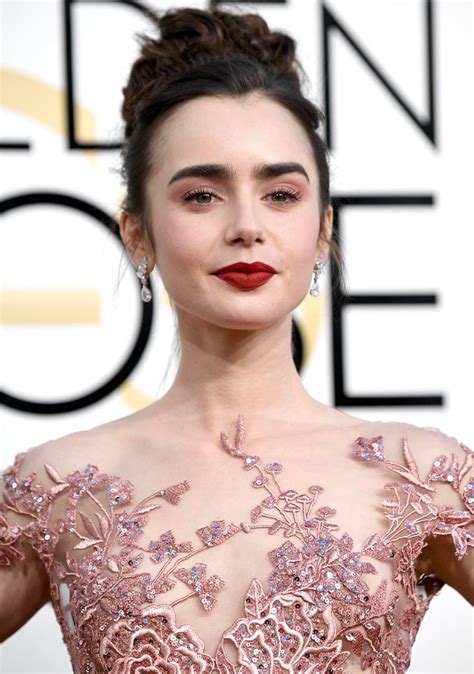 Lily Collins Shuts Down The Golden Globes Red Carpet In Stunning Gown