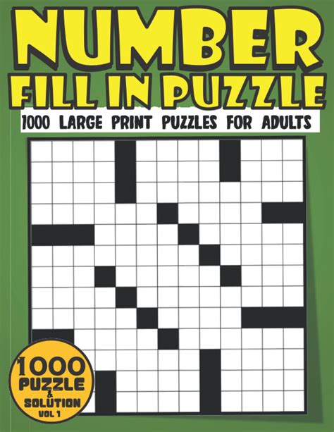 Buy Number Fill In Puzzles For Adults 1000 Large Print Number Fill In