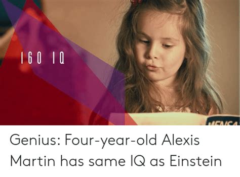 Acaisa Genius Four Year Old Alexis Martin Has Same Iq As Einstein