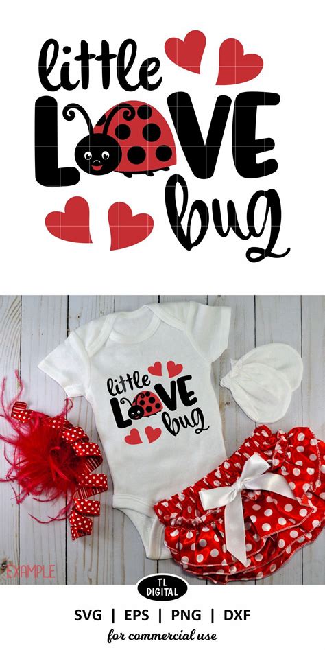 Little Love Bug Svg Eps Png Dxf Valentines Graphic 279039