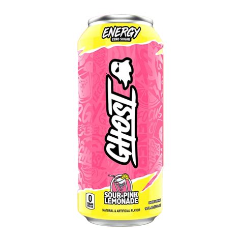 Ghost Sour Pink Lemonade Zero Sugar Energy Drink 16floz 473ml