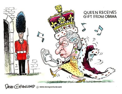 Queen Elizabeth Gets An Ipod Historical Cartoons Editorial Cartoon Cartoon