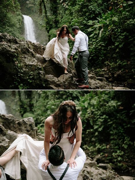 Intimate Wedding At La Paz Waterfall Gardens Paige Nelson