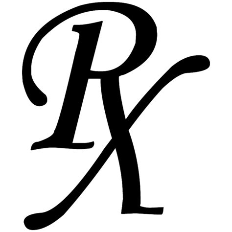 rx symbol black monotype plain clipart image - ipharmd.net png image