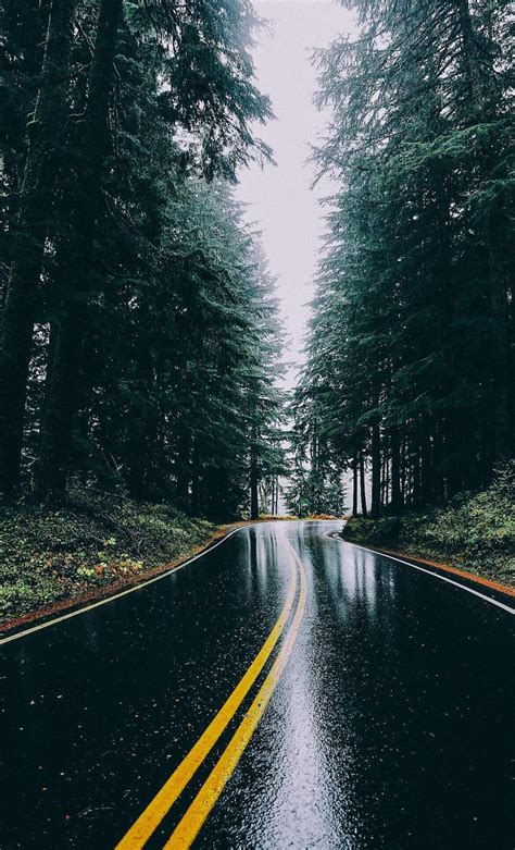 Rain Road Iphone Wallpaper Landscape Photography Nature Nature