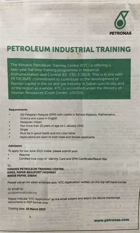 In the energy resource fundamentals course, you will receive comprehensive training on all aspects of the ownership and valuation of oil and gas minerals, surface. Permohonan Kemasukan Ke The Kimanis Petroleum Training ...