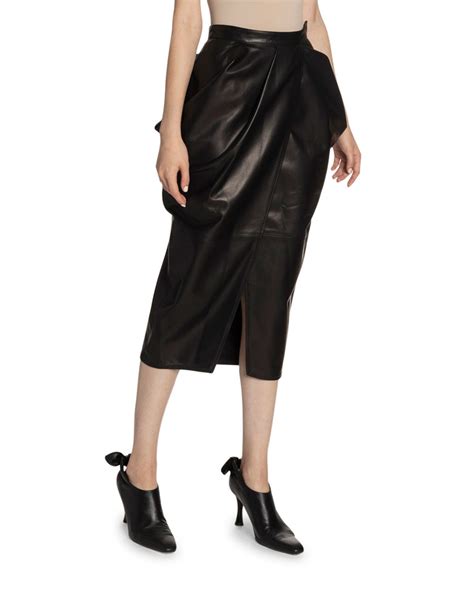 Proenza Schouler Tulip Below The Knee Skirt In Black Modesens In 2020