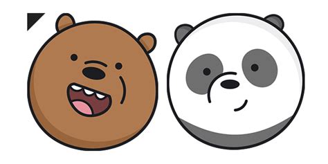we bare bears grizz and panda we bare bears bare bears cute cartoon faces