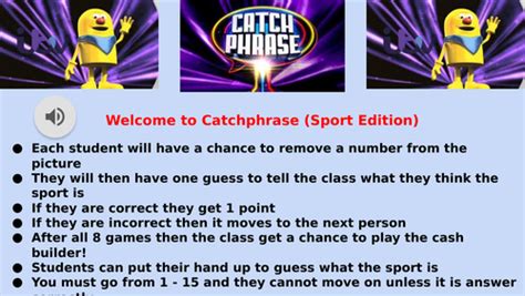 Catchphrase Pe Edition Teaching Resources