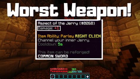 Using An Aspect Of The Jerry To Beat Dungeons Hypixel Skyblock Youtube