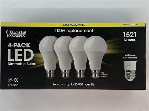 Feit Electric Led 2700k Warm White Bulbs 100w Replacement 16 Watts