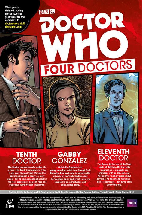 read online doctor who event 2015 four doctors comic issue 1