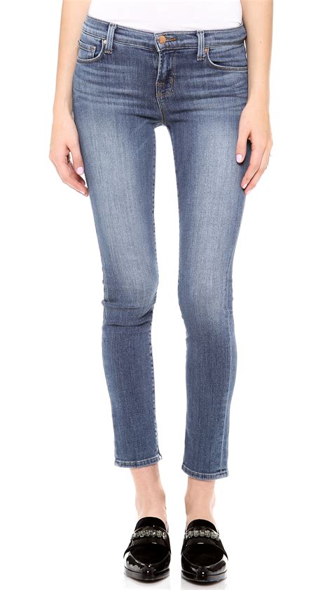 J Brand Midrise Skinny Leg Jeans In Blue Lyst