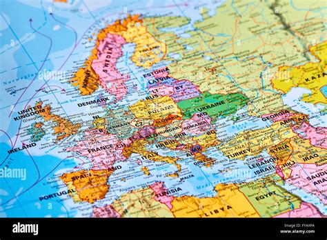 Europe Continent On The World Map Stock Photo Alamy