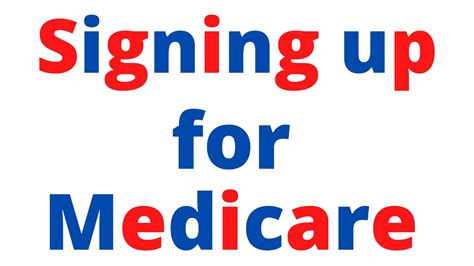 Signing Up For Medicare Youtube
