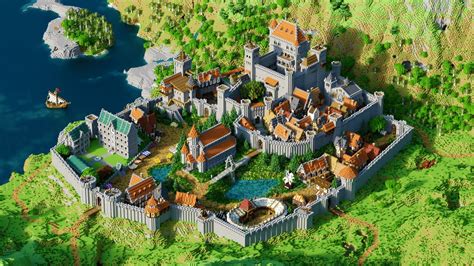 Minecraft Timelapse Medieval Town Arcop Survival World Map